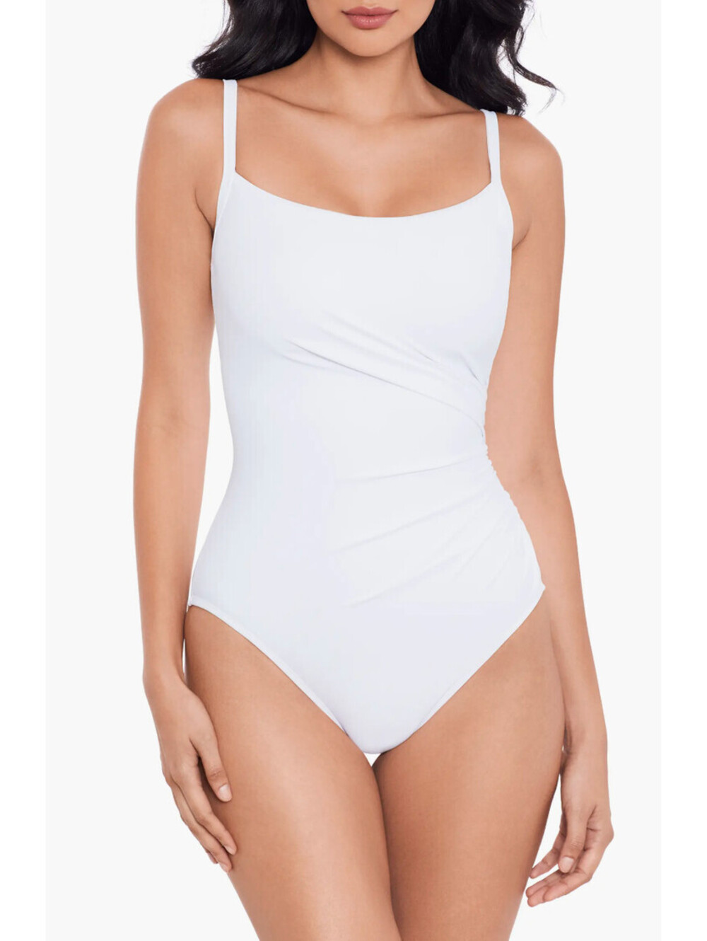 MIRACLESUIT white Rock Solid Starr Underwire one-piece swimsuit size 12 NWT 1